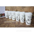 14 oz ceramic travel mug with silicon lid & sleeve